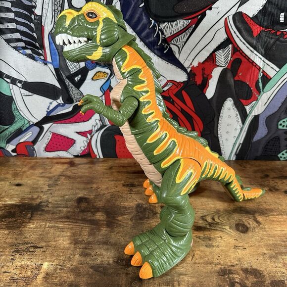 WORKS T-Rex Imaginext Mega Dinosaur 2005 Fisher Price Roaring Motion Sound 17” - Picture 1 of 8